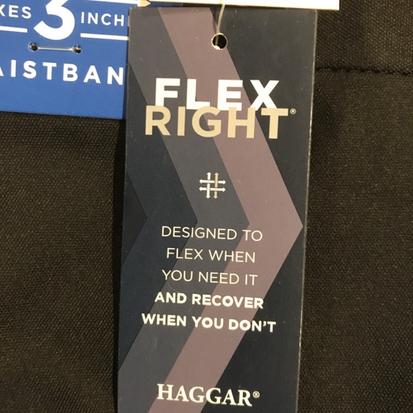 HAGGAR MENS COOL RIGHT PERFORMANCE FLEX CLASSIC FIT 48W X 30L DRESS PANTS - Picture 7 of 8